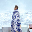 Load image into Gallery viewer, A woman wears the Morgan &amp; Tina WORLD TREE design bath towel
